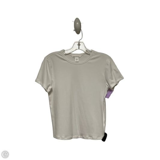 Athletic Top Short Sleeve By Athleta In White, Size: M