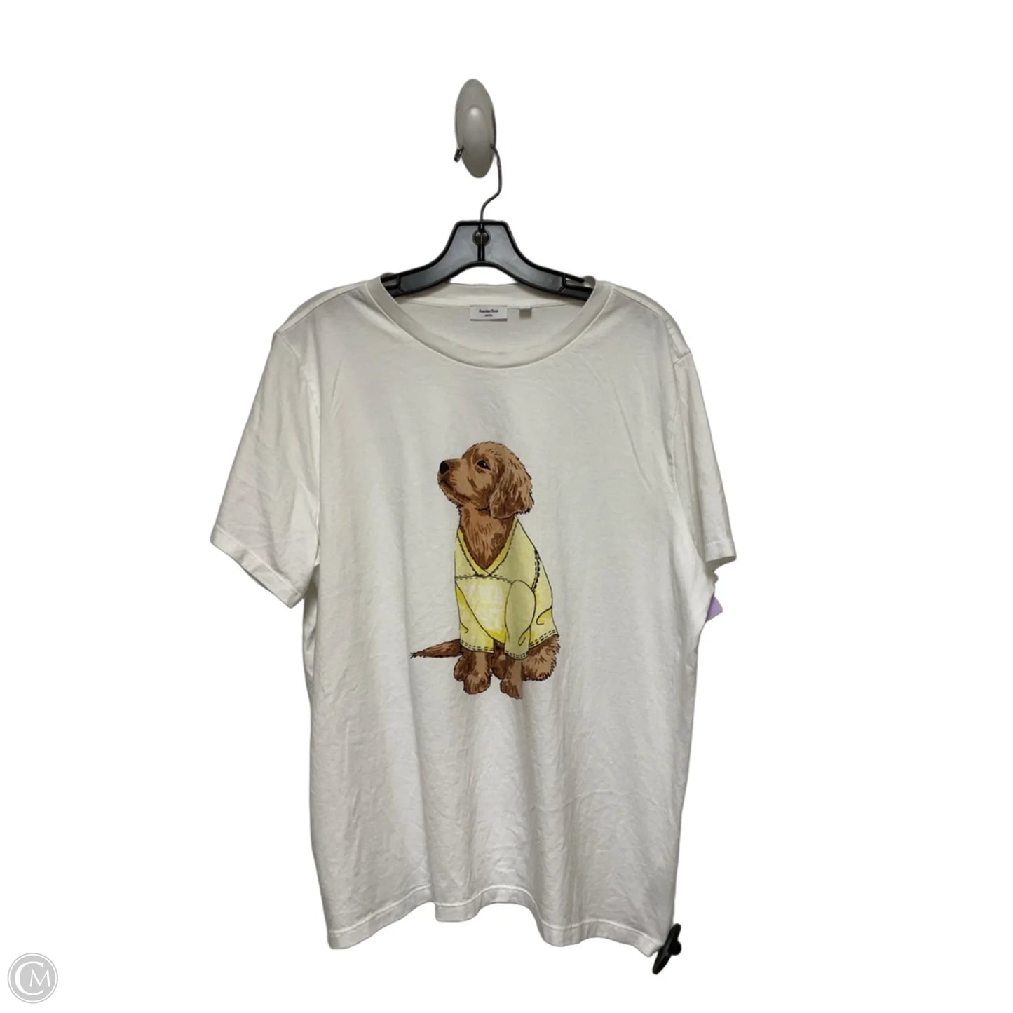 Top Short Sleeve Basic By Sunday Best In White, Size: L