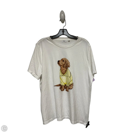 Top Short Sleeve Basic By Sunday Best In White, Size: L