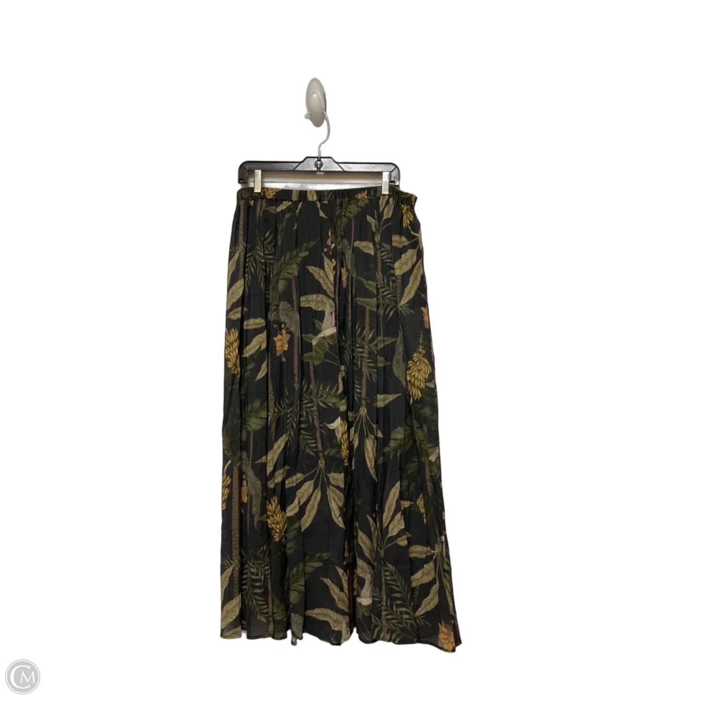 Skirt Maxi By H&m In Black & Green, Size: 12