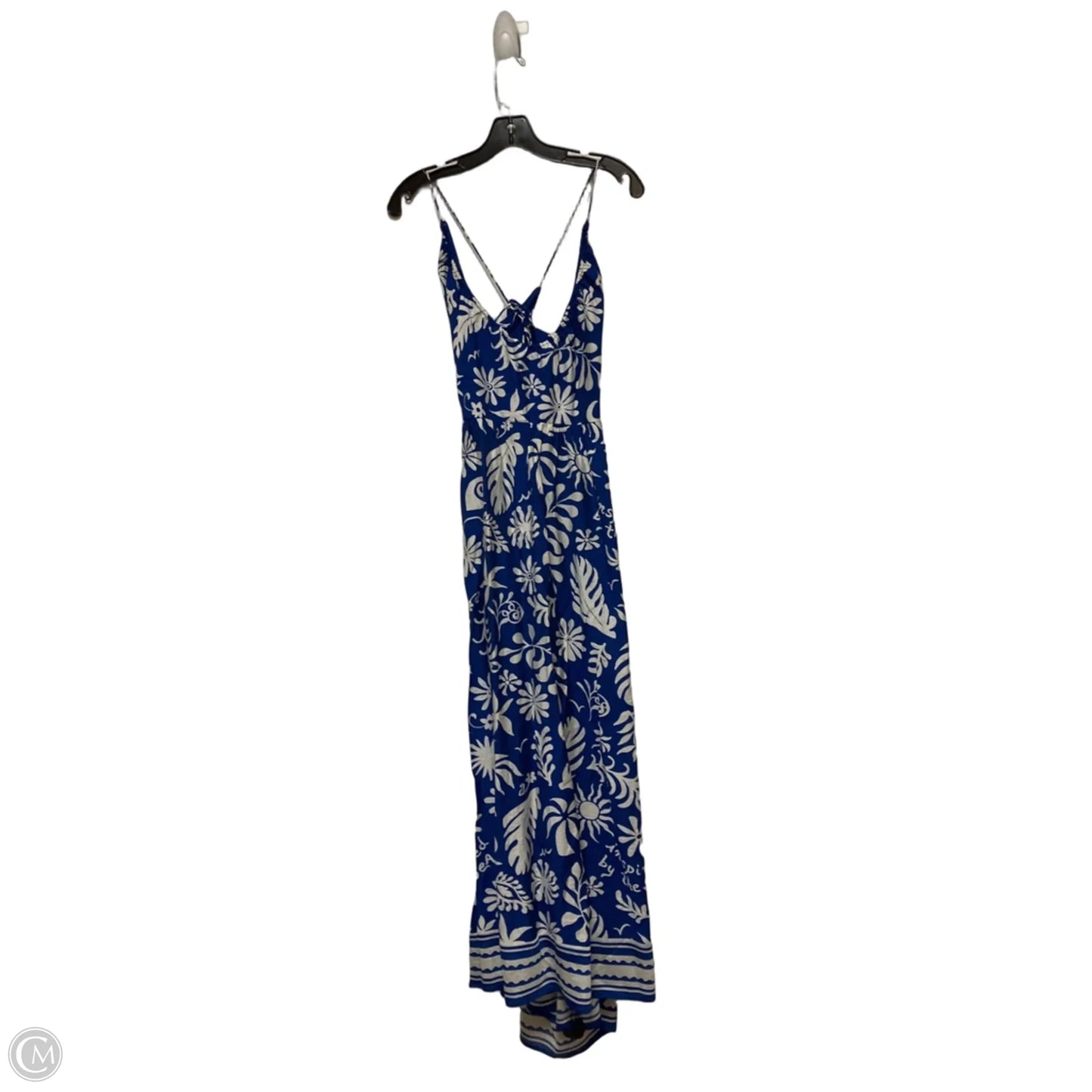 Dress Casual Maxi By H&m In Blue & White, Size: L