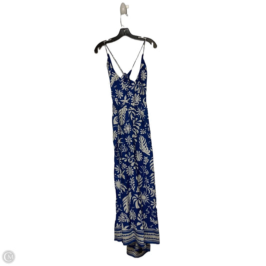 Dress Casual Maxi By H&m In Blue & White, Size: L