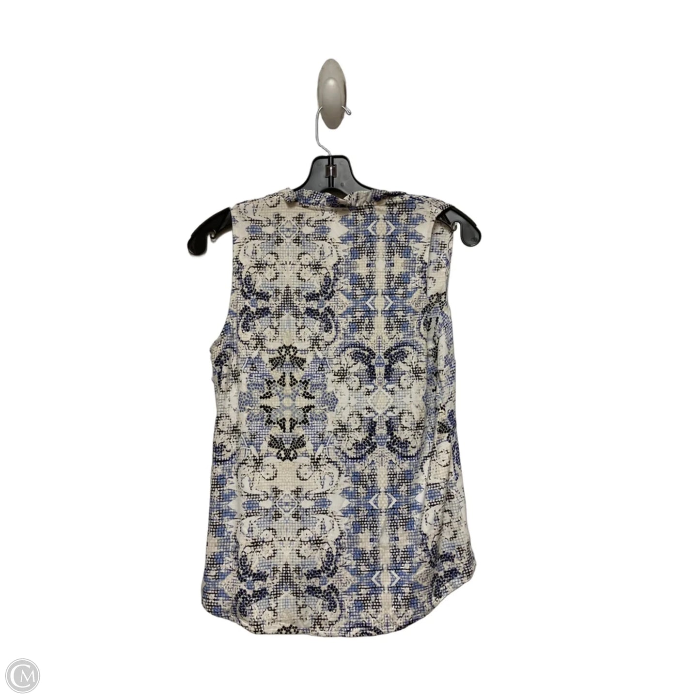 Top Sleeveless By White House Black Market In Blue & Tan, Size: Xxs