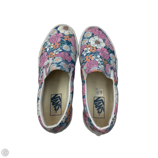 Shoes Sneakers By Vans In Floral Print, Size: 9