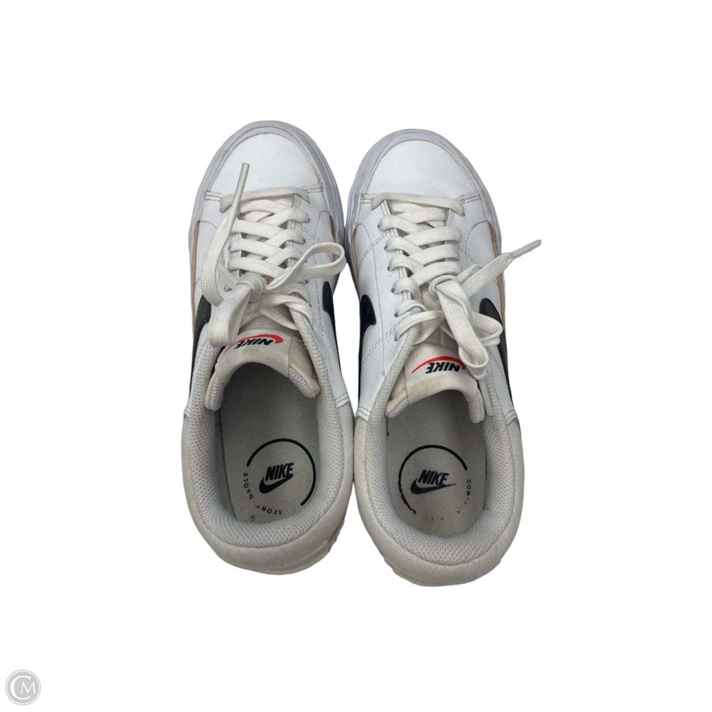 Shoes Sneakers By Nike In Tan & White, Size: 9