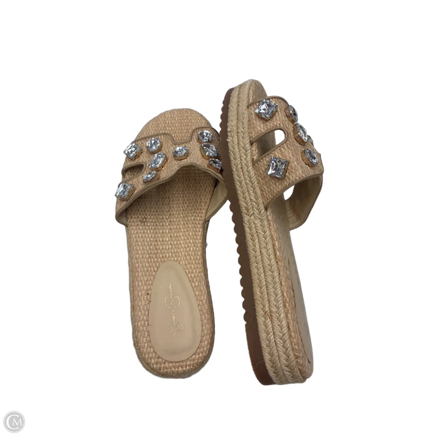Sandals Flats By Jessica Simpson In Tan, Size: 7.5