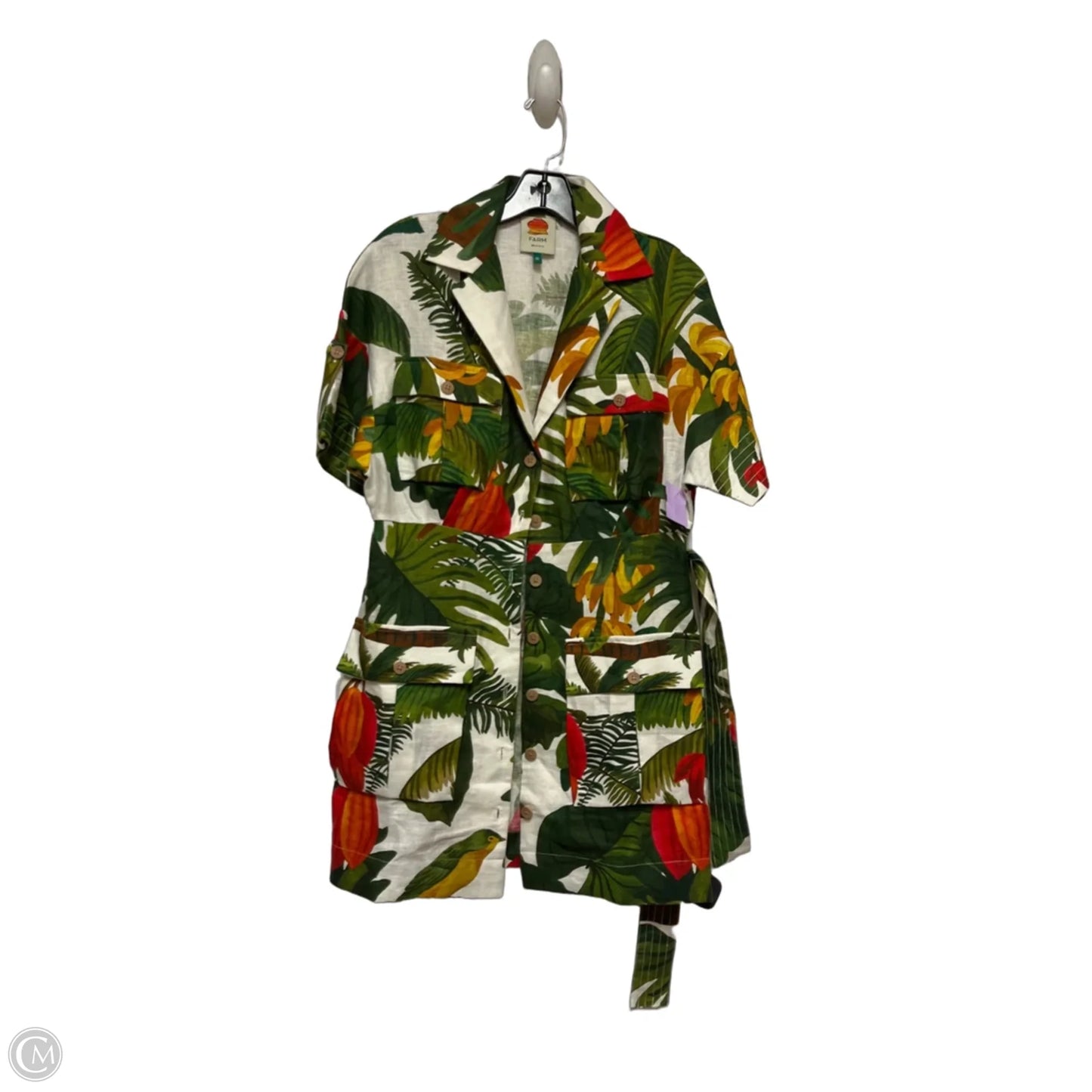 Dress Casual Short By Farm Rio In Tropical Print, Size: Xs