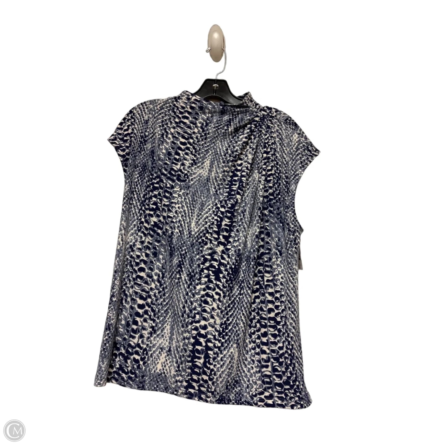 Top Short Sleeve By Tahari In Blue, Size: Xl