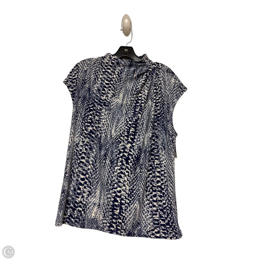 Top Short Sleeve By Tahari In Blue, Size: Xl