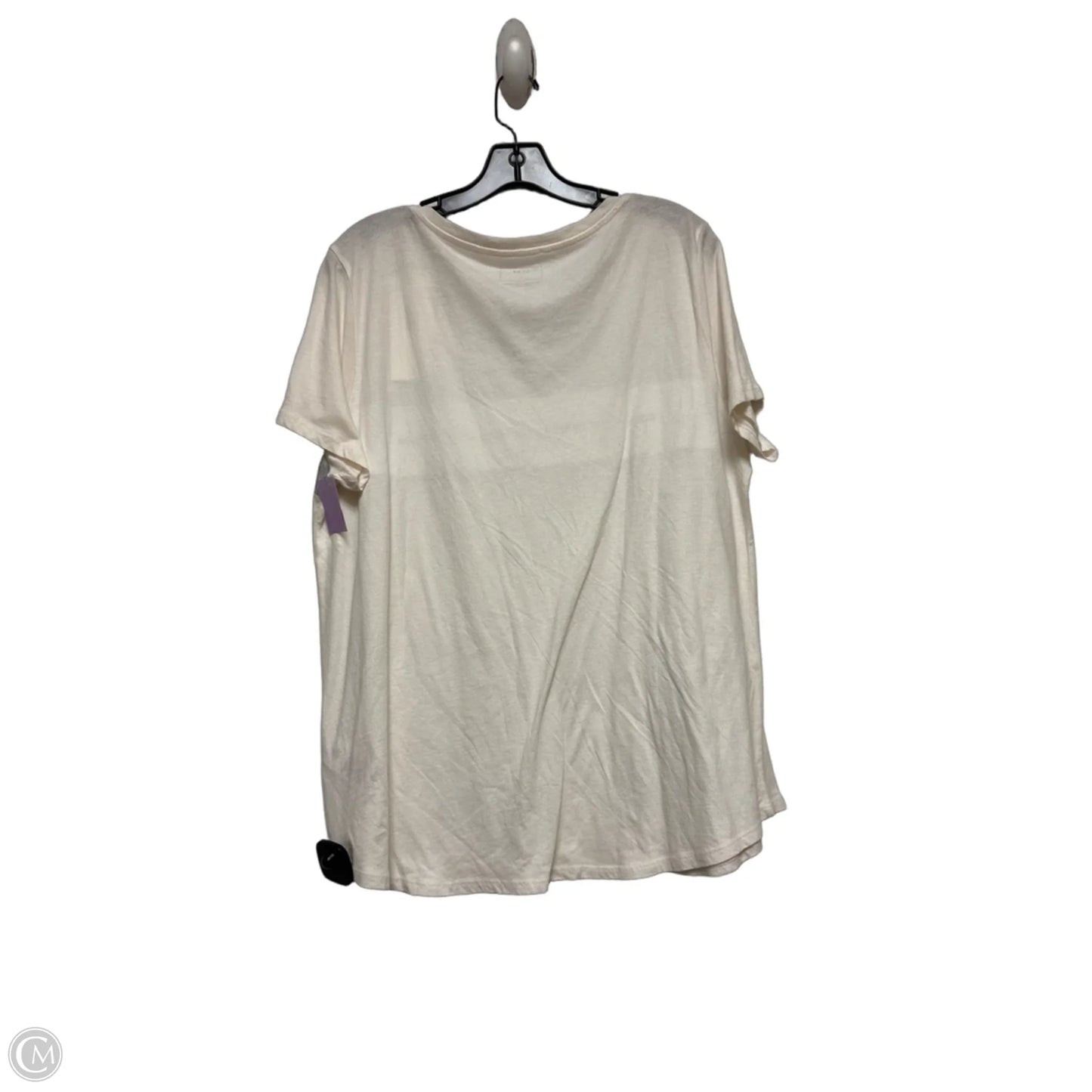 Top Short Sleeve Basic By Dkny In Cream, Size: Xl