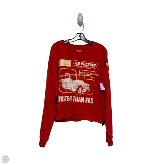 Top Long Sleeve By Disney Store In Red & Yellow, Size: Xl