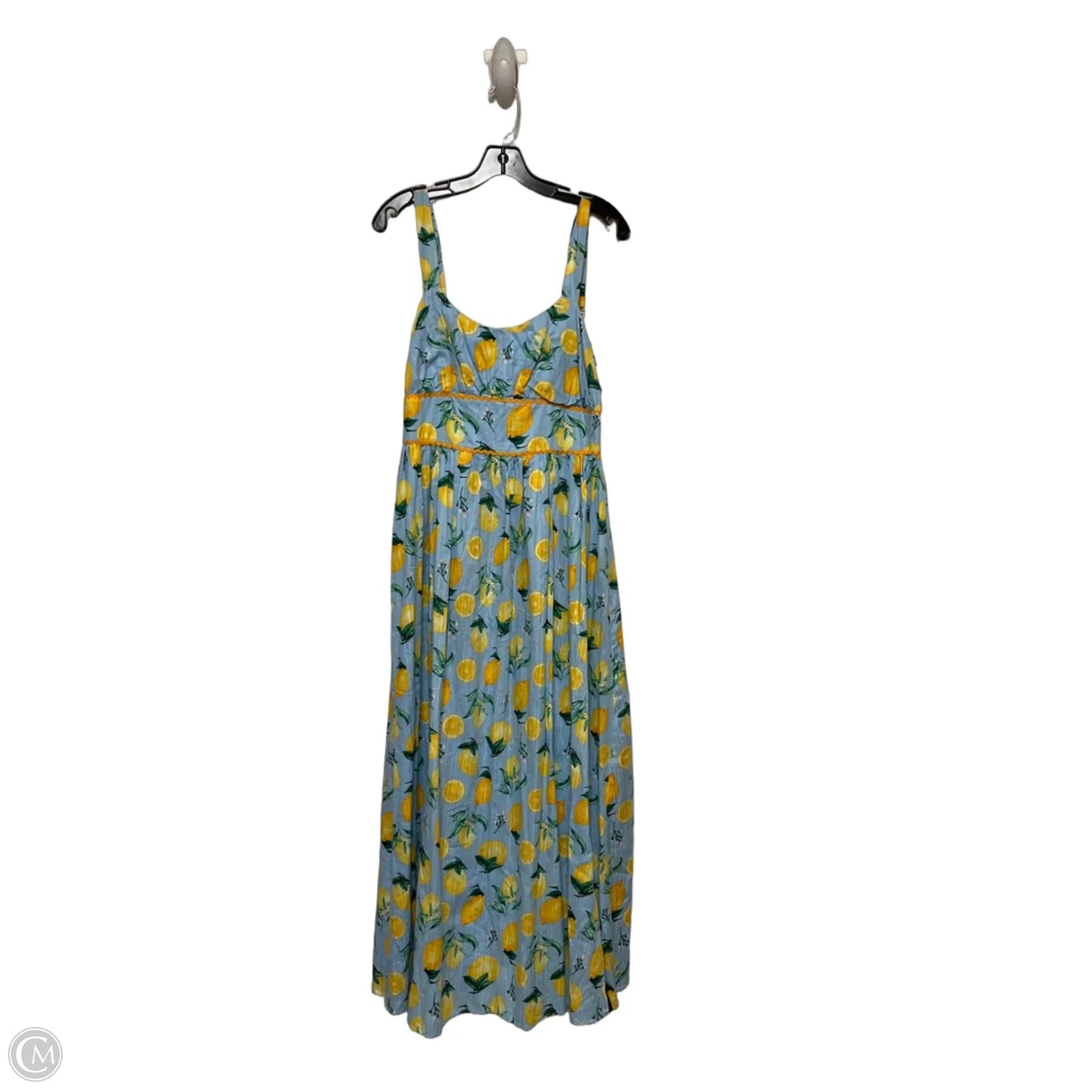 Dress Casual Maxi By Clothes Mentor In Blue & Yellow, Size: M
