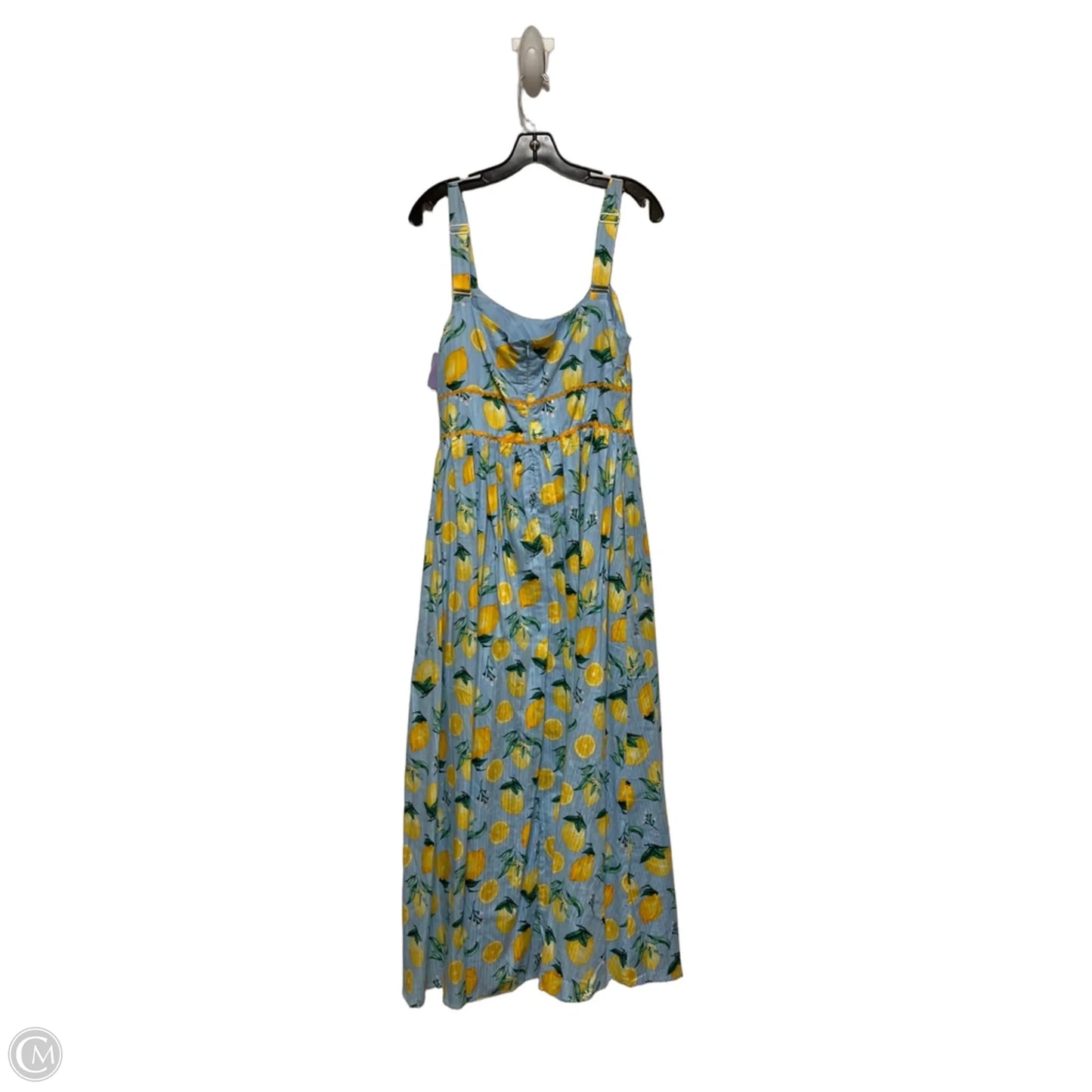 Dress Casual Maxi By Clothes Mentor In Blue & Yellow, Size: M