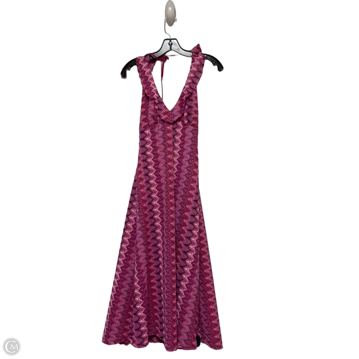 Dress Casual Midi By Betsey Johnson In Pink & Purple, Size: L