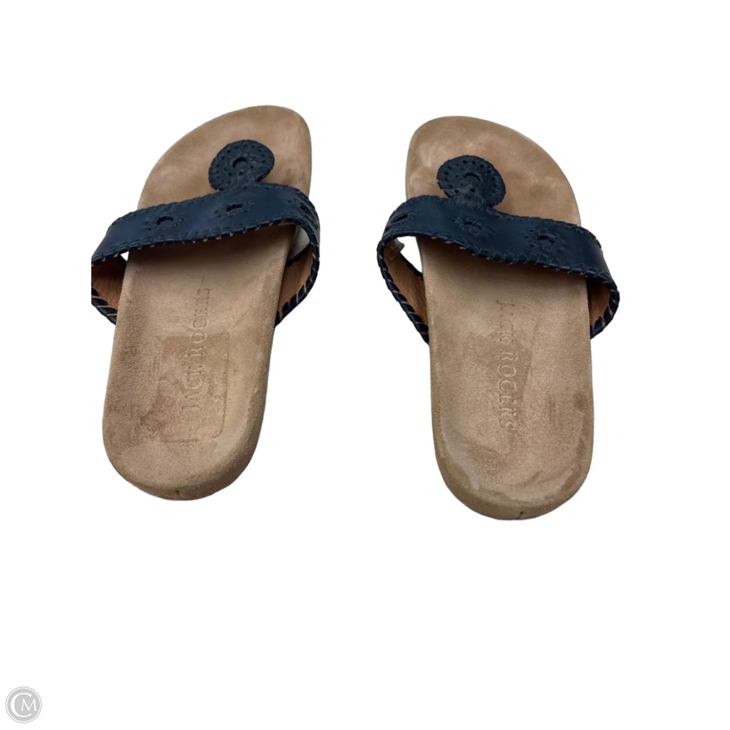 Sandals Flats By Jack Rogers In Blue & Tan, Size: 8
