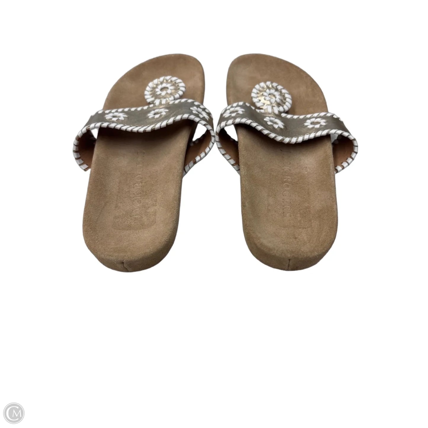 Sandals Flats By Jack Rogers In Gold & Tan, Size: 8