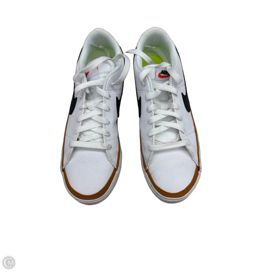 Shoes Sneakers By Nike In Tan & White, Size: 8.5