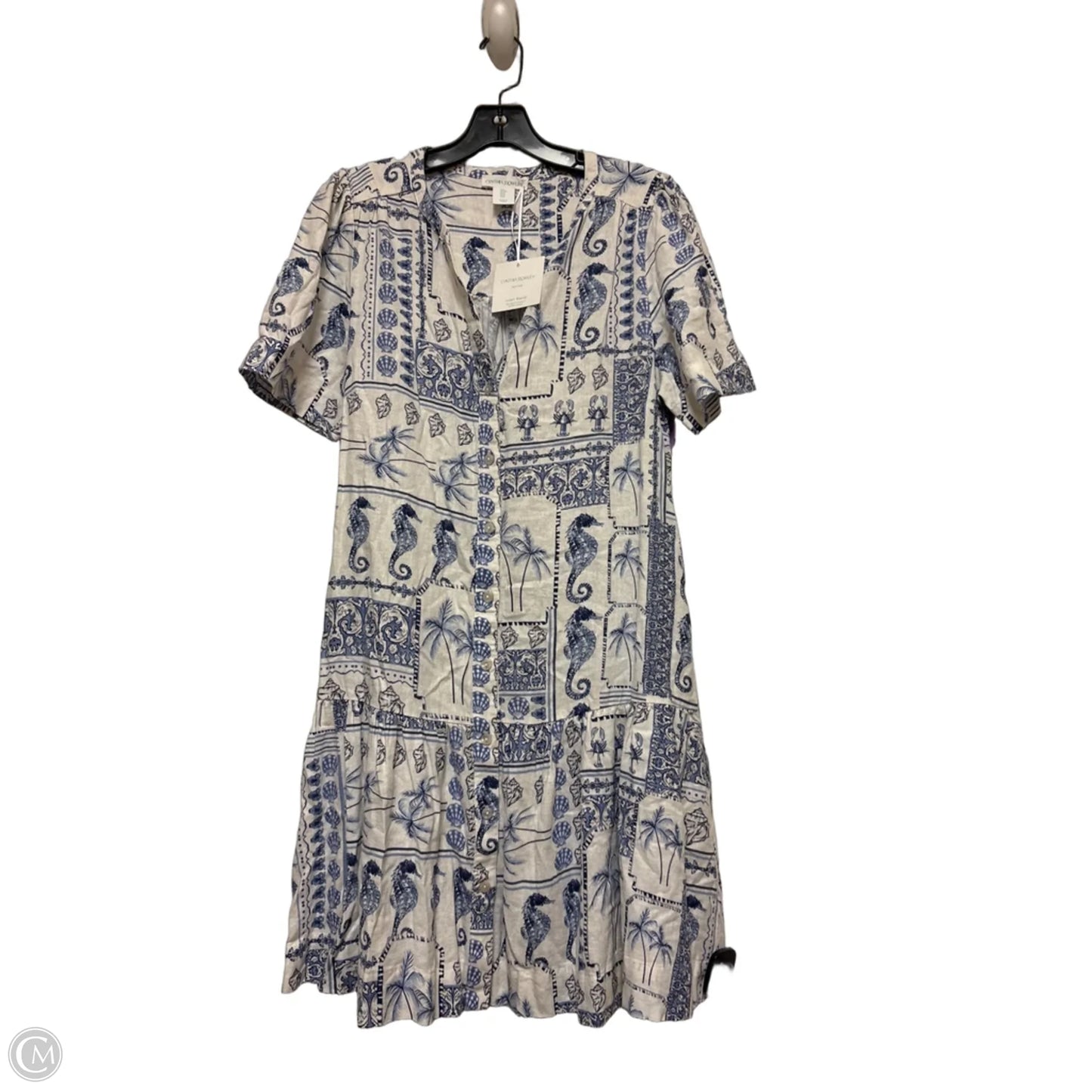 Dress Casual Short By Cynthia Rowley In Blue & White, Size: S