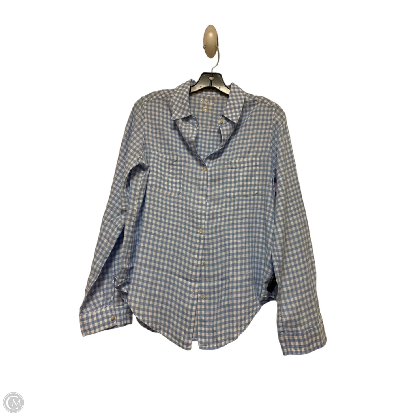 Top Long Sleeve Designer By Lilly Pulitzer In Checkered Pattern, Size: S