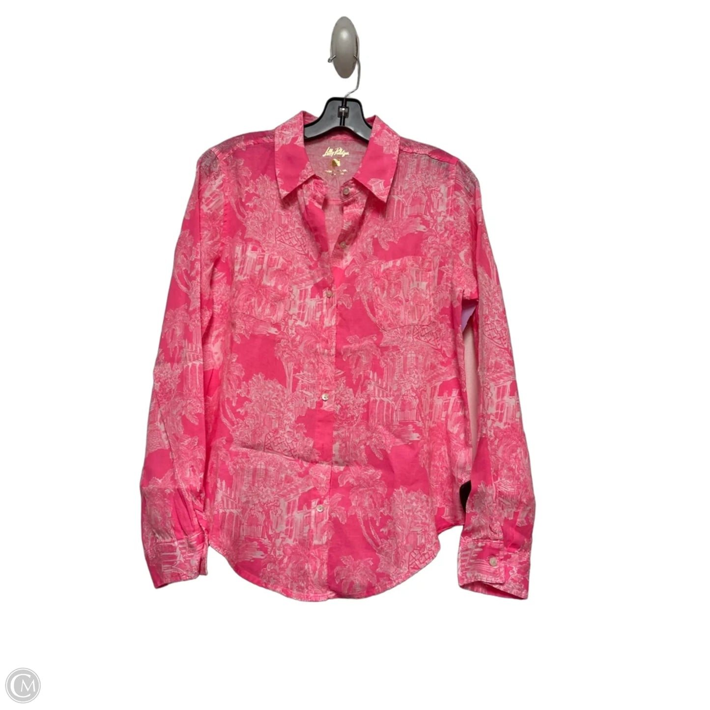 Top Long Sleeve Designer By Lilly Pulitzer In Pink, Size: S
