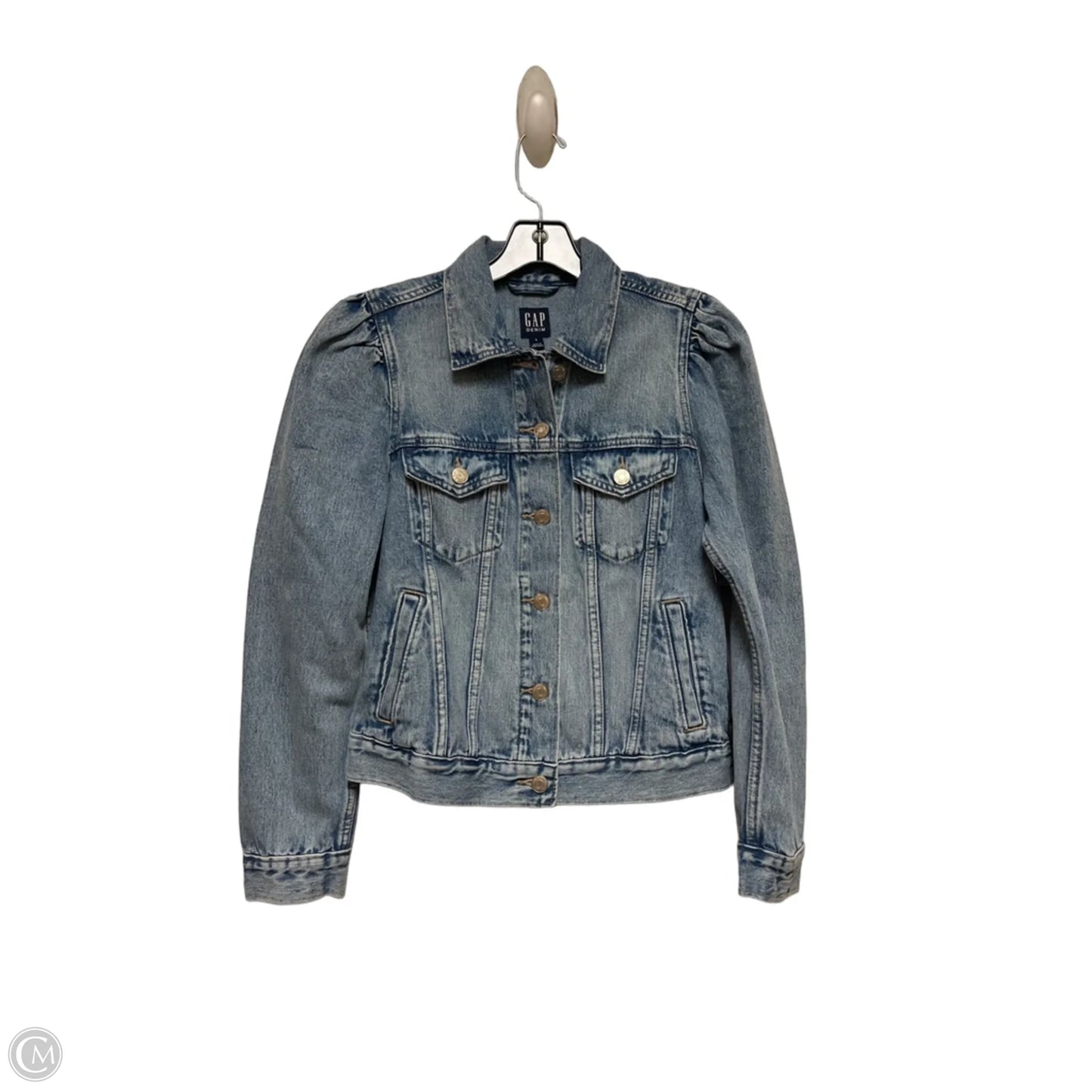 Jacket Denim By Gap In Blue Denim, Size: S