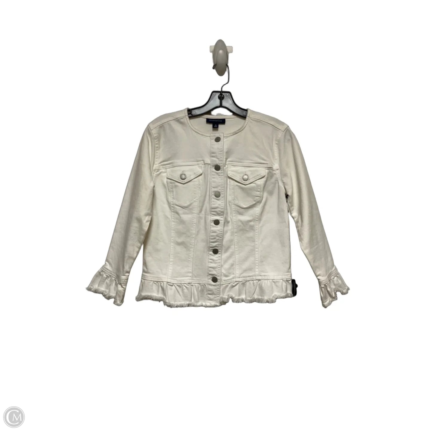 Jacket Denim By Charter Club In White Denim, Size: Xs