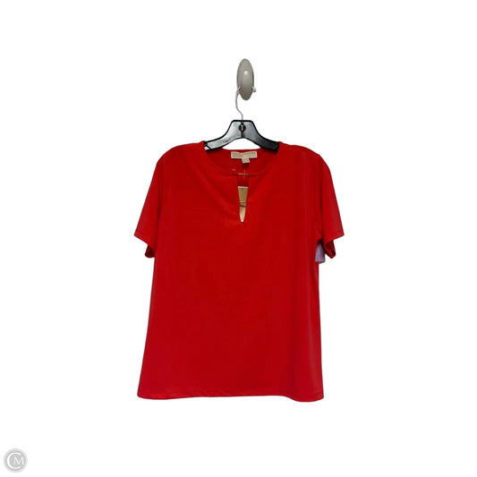 Top Short Sleeve By Michael By Michael Kors In Red, Size: S