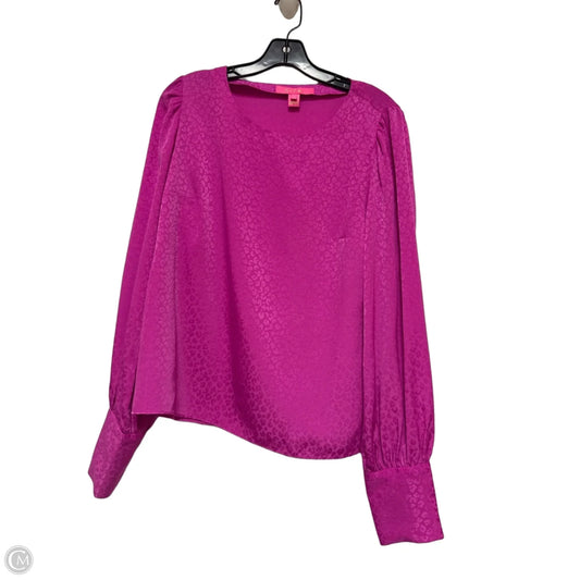 Top Long Sleeve Designer By Lilly Pulitzer In Pink, Size: S