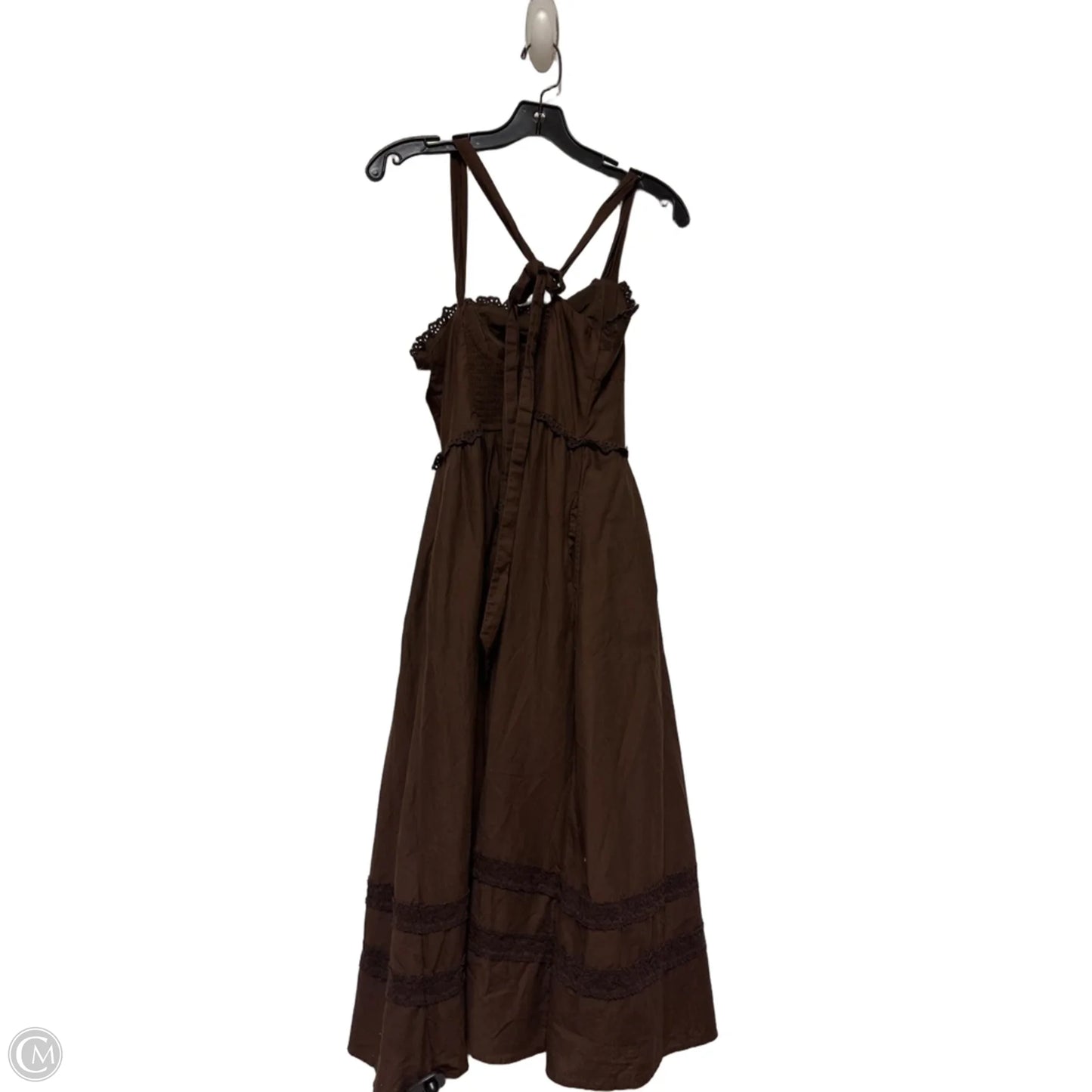 Dress Casual Midi By American Eagle In Brown, Size: Xs