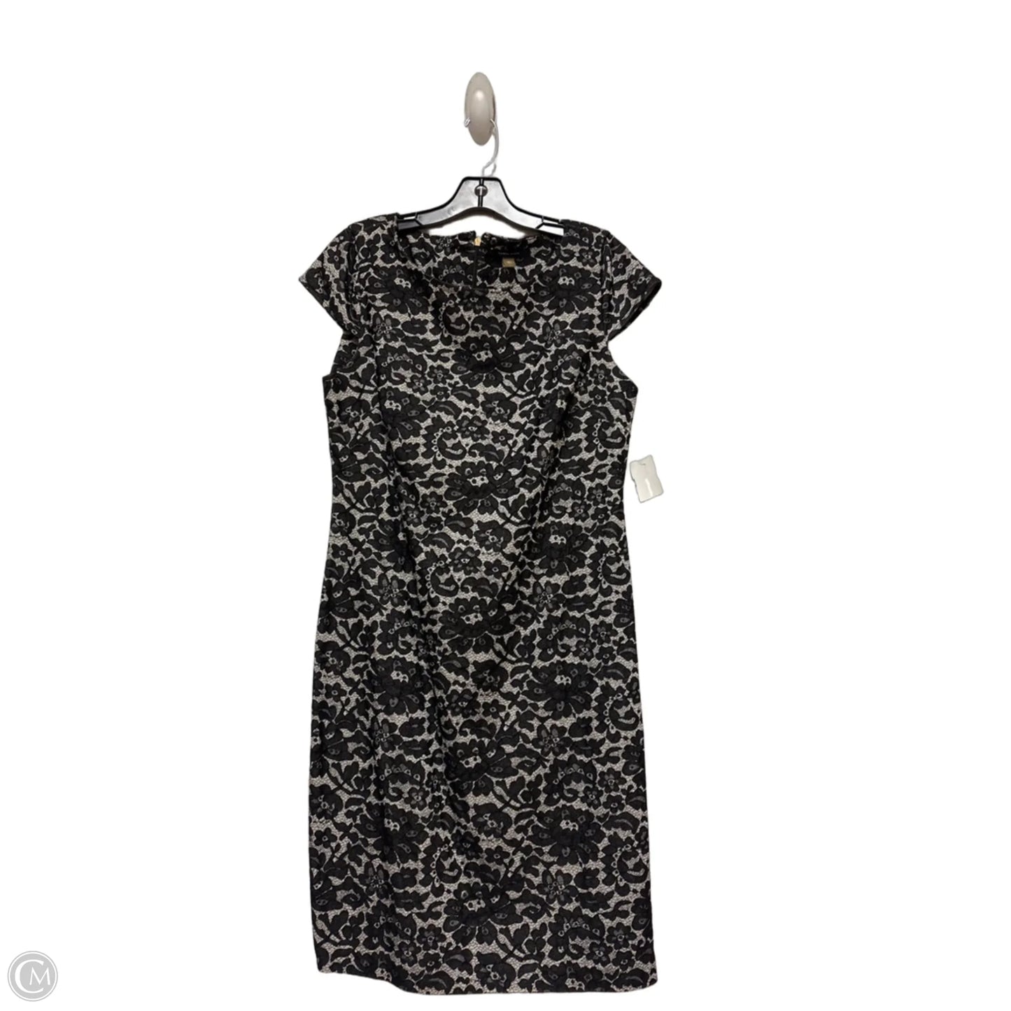 Dress Casual Midi By Tommy Hilfiger In Black & Grey, Size: Xl