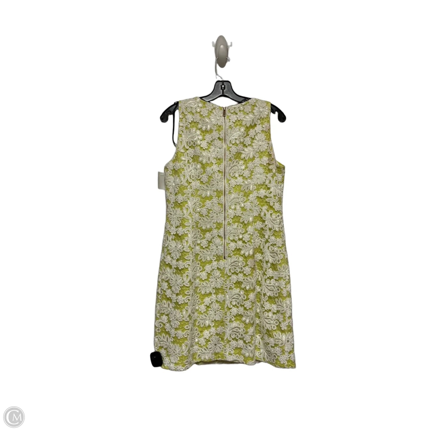 Dress Casual Short By Vince Camuto In Green & White, Size: M