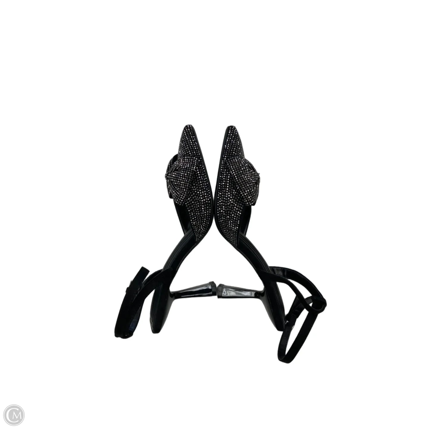 Shoes Heels Kitten By Bcbgeneration In Black & Silver, Size: 8