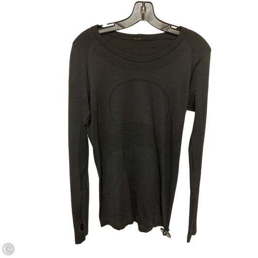Athletic Top Long Sleeve Collar By Lululemon In Black, Size: 10