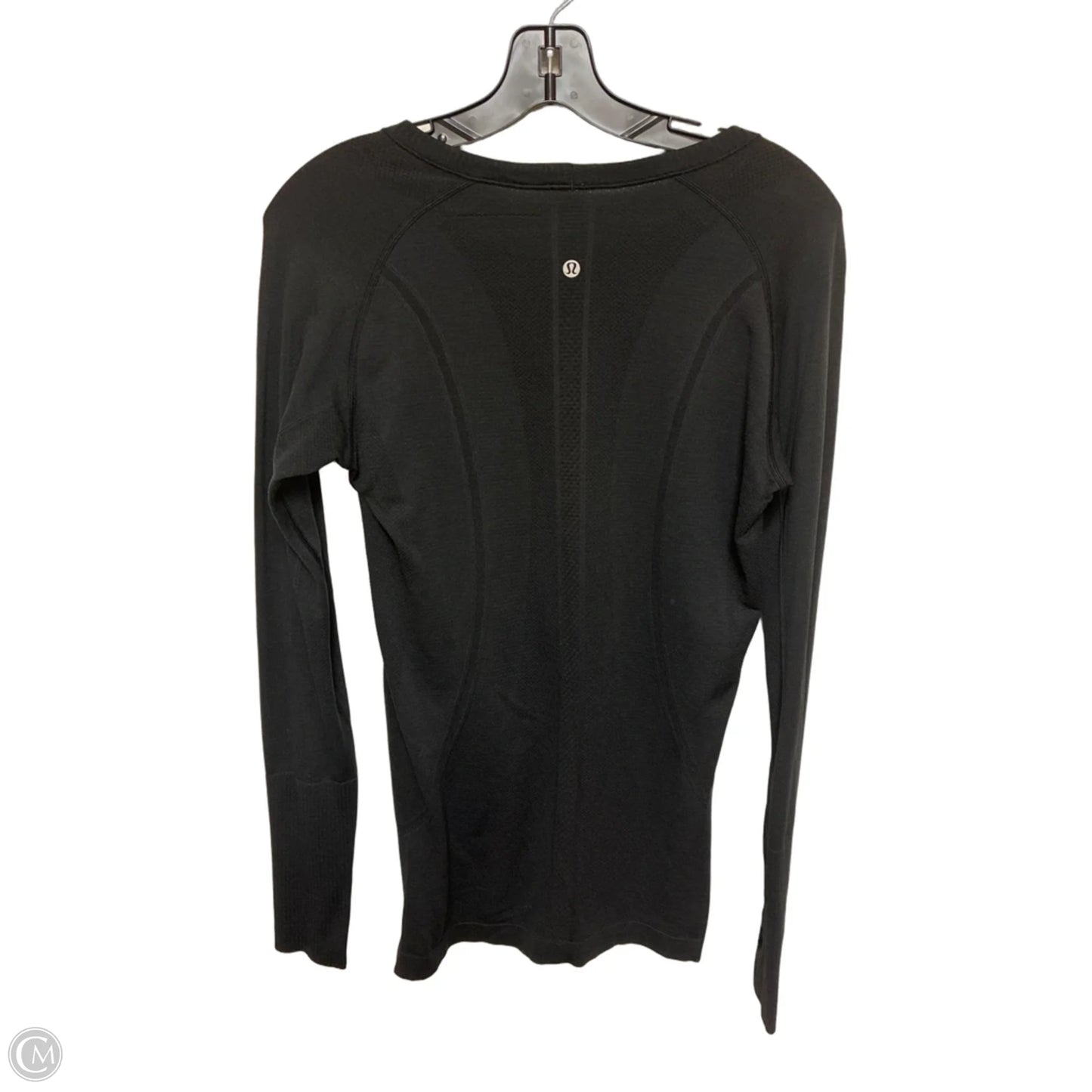 Athletic Top Long Sleeve Collar By Lululemon In Black, Size: 10
