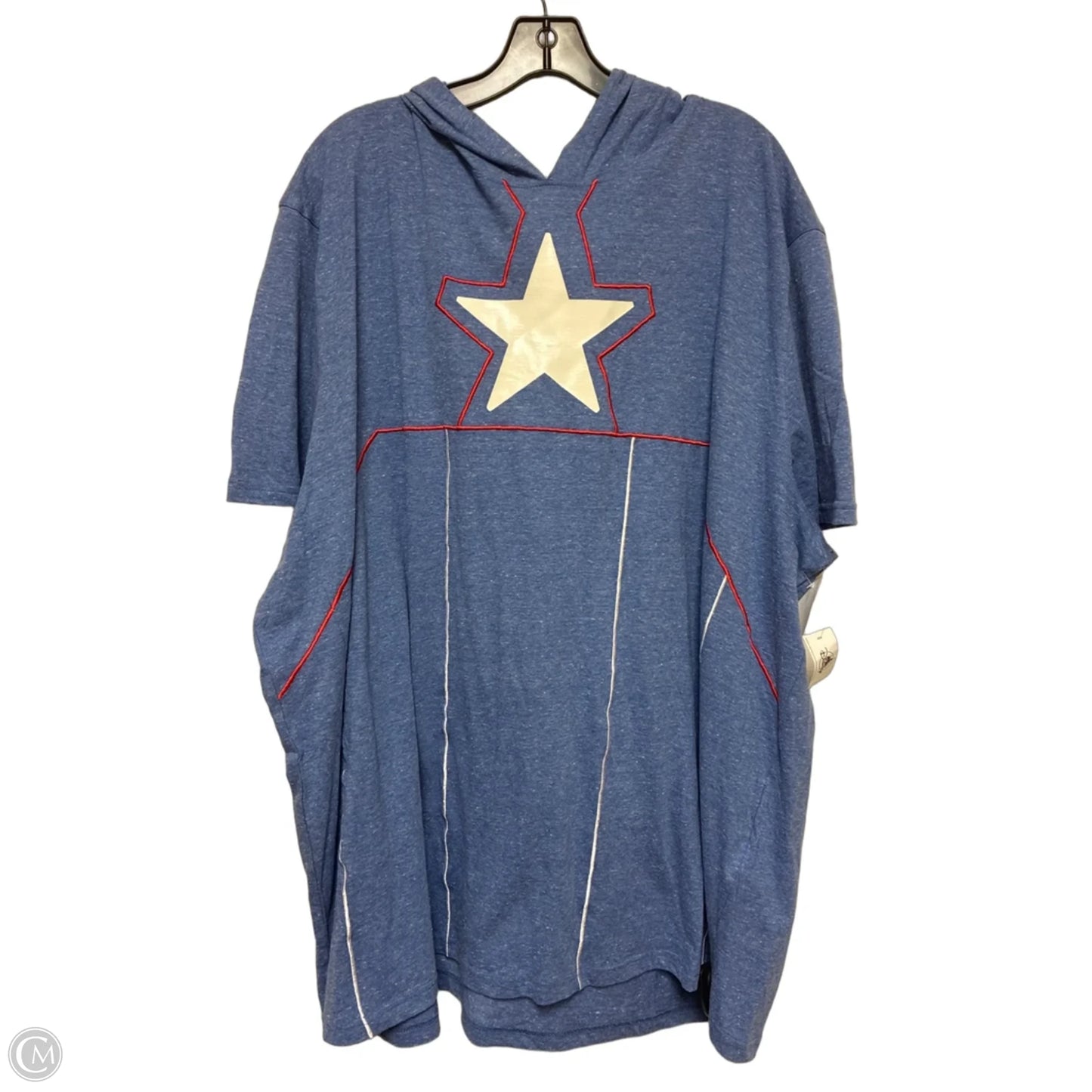 Top Short Sleeve By Disney Store In Blue Red & White, Size: 3x