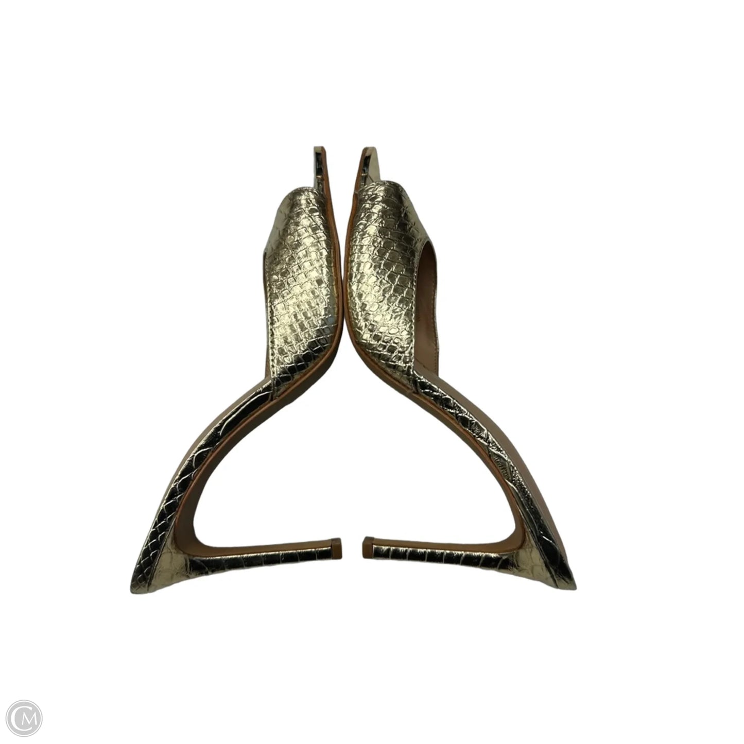 Sandals Heels Stiletto By Inc In Gold, Size: 10.5