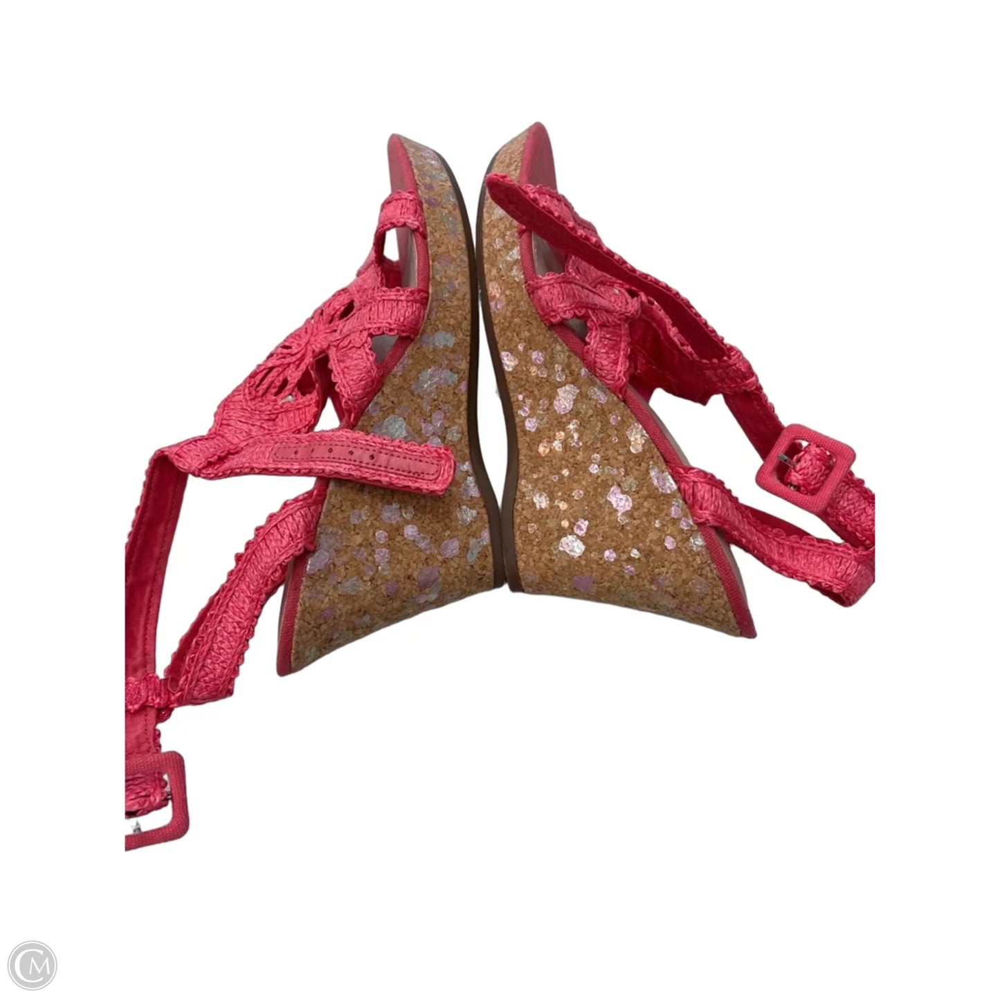 Sandals Heels Wedge By Impo In Pink, Size: 9.5