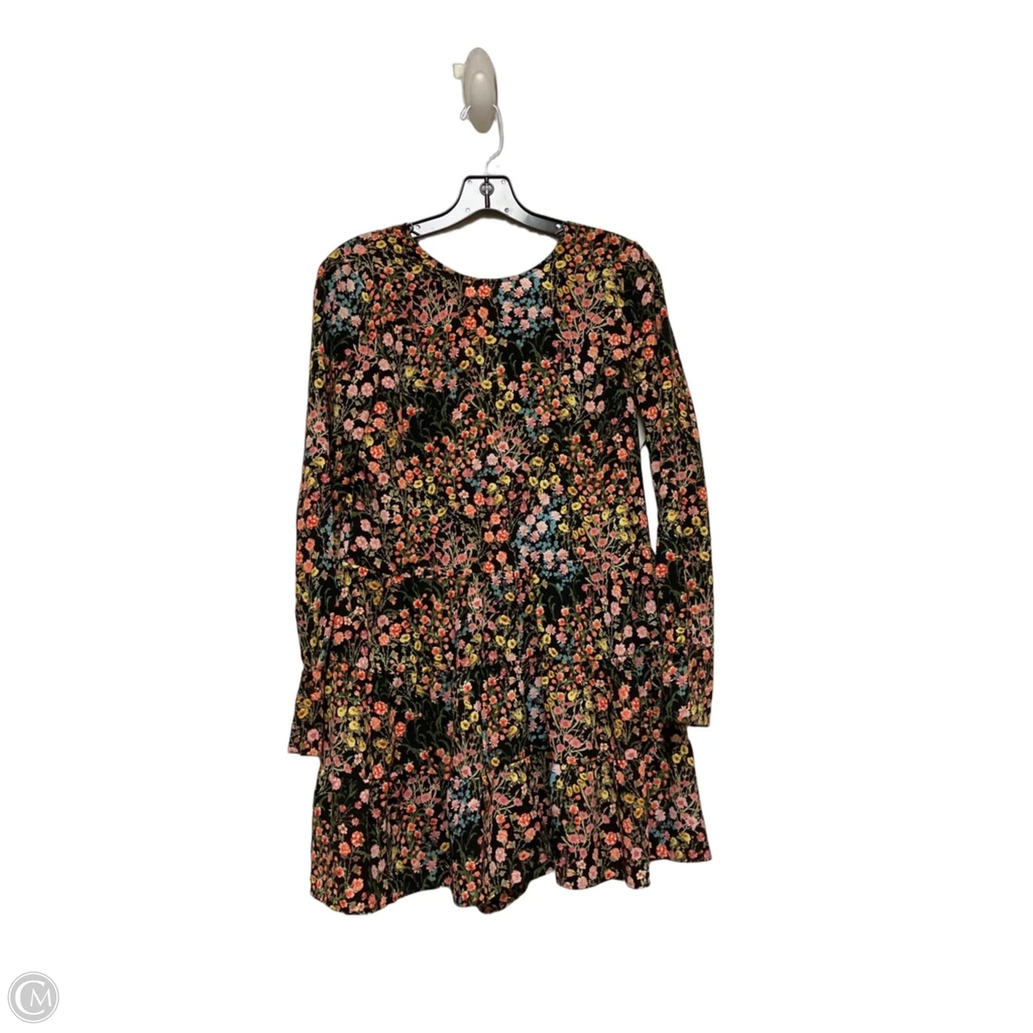 Dress Casual Short By Zara Basic In Floral Print, Size: S