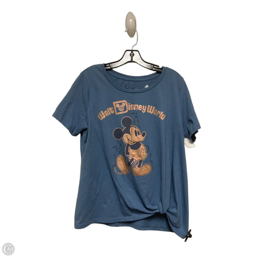 Top Short Sleeve Basic By Disney Store In Blue, Size: L