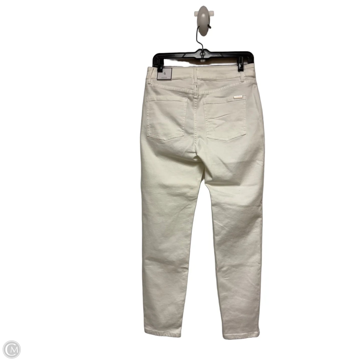 Jeans Skinny By White House Black Market In Cream Denim, Size: 4