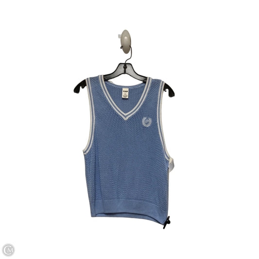 Top Sleeveless By Pink In Blue & White, Size: M