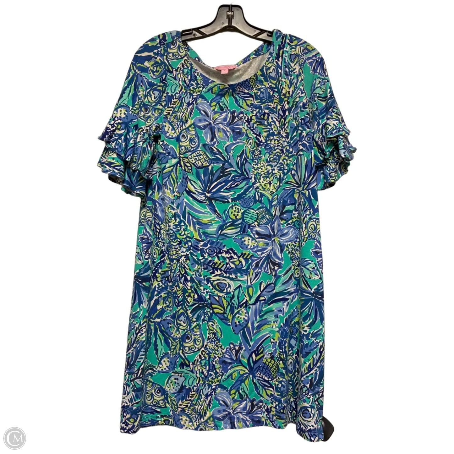 Dress Designer By Lilly Pulitzer In Blue & Green, Size: S