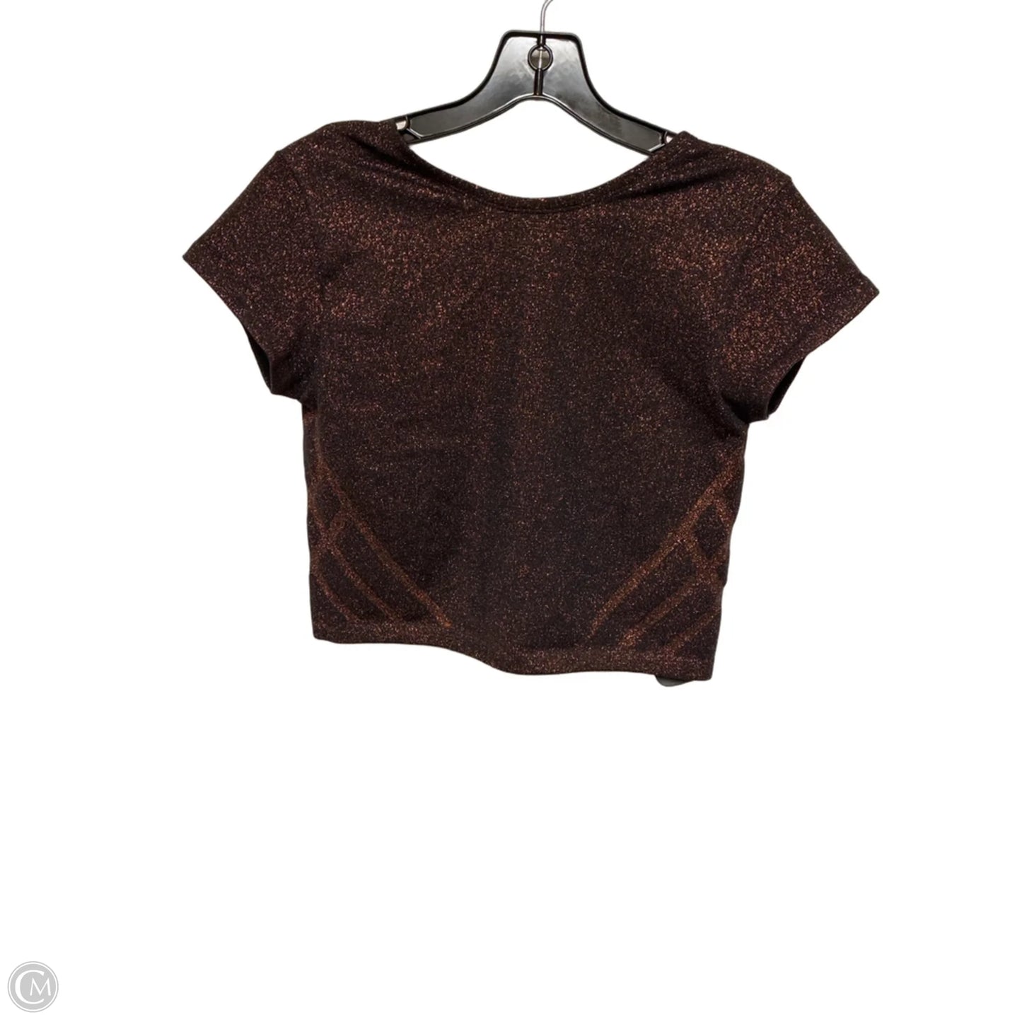 Top Short Sleeve By Offline In Black & Gold, Size: Xl