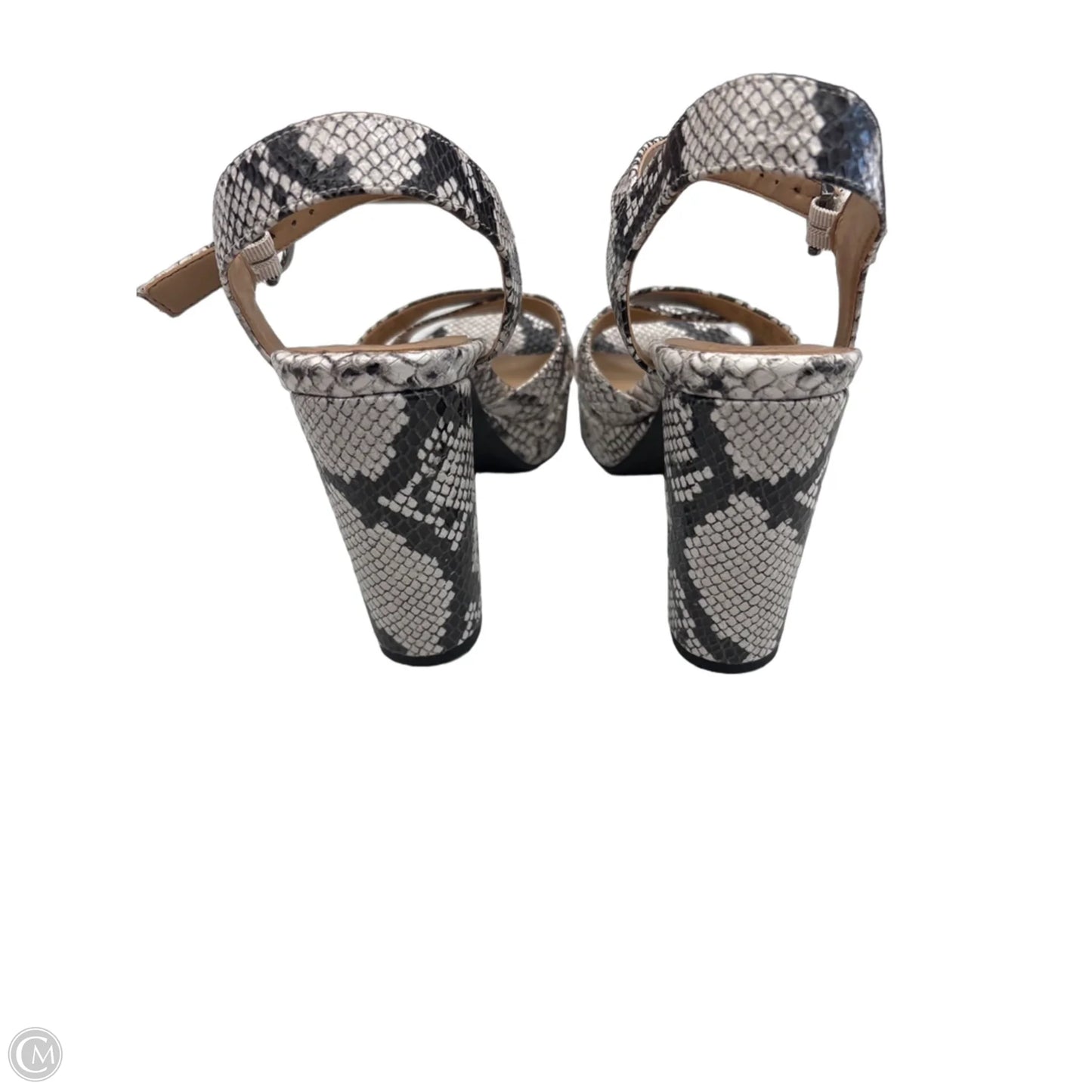 Sandals Heels Block By Naturalizer In Snakeskin Print, Size: 7.5