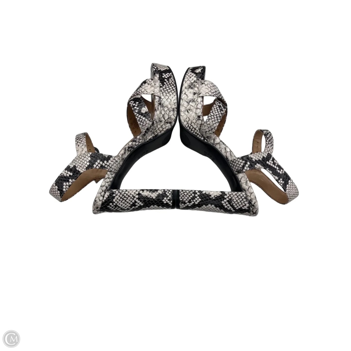 Sandals Heels Block By Naturalizer In Snakeskin Print, Size: 7.5