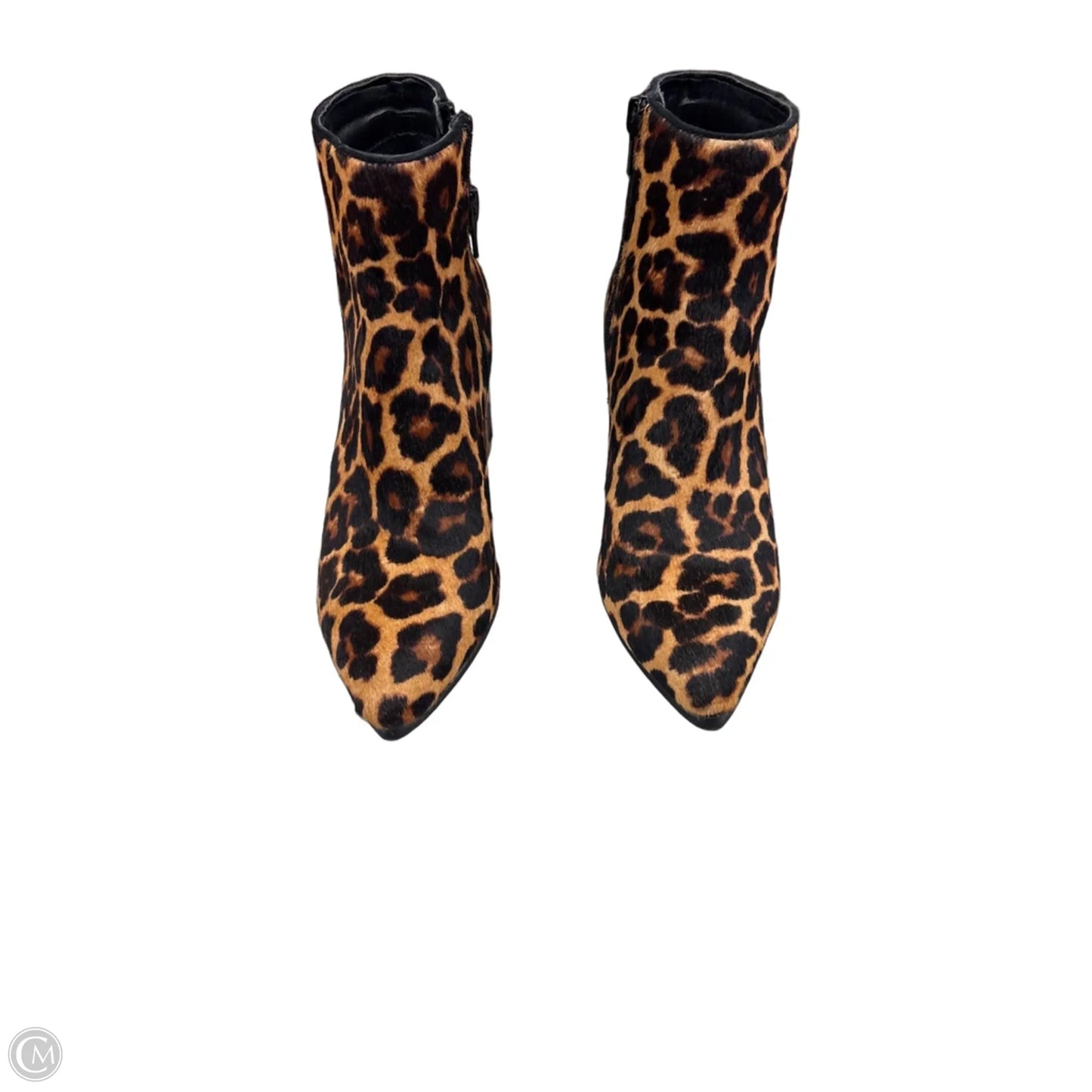 Boots Ankle Heels By Aldo In Animal Print, Size: 5