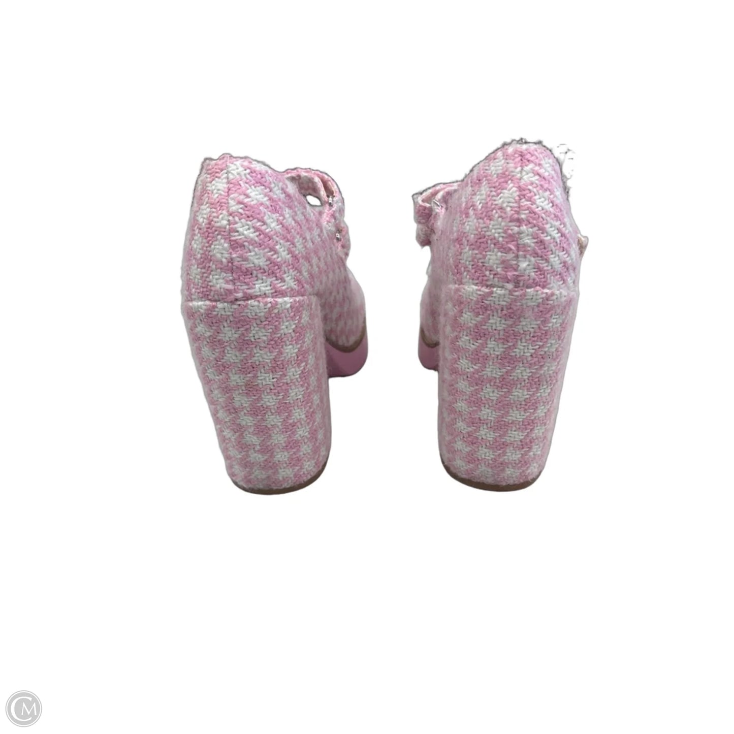 Shoes Heels Block By Steve Madden In Pink & White, Size: 5