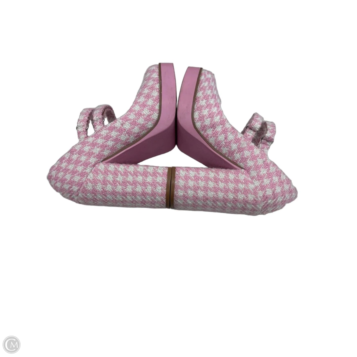 Shoes Heels Block By Steve Madden In Pink & White, Size: 5