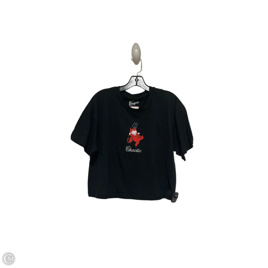 Top Short Sleeve Basic By Clothes Mentor In Black & Red, Size: Xs