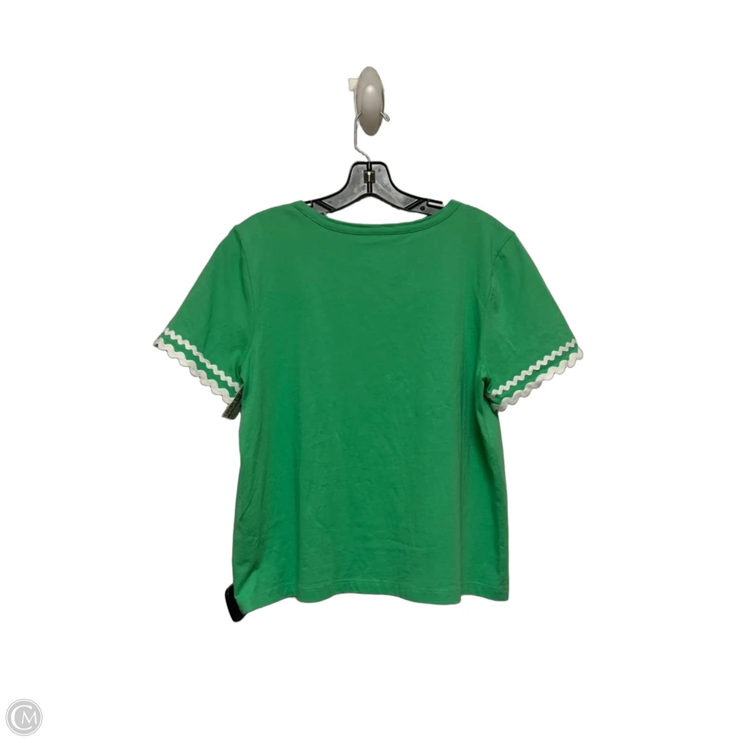 Top Short Sleeve Designer By Lilly Pulitzer In Green, Size: M